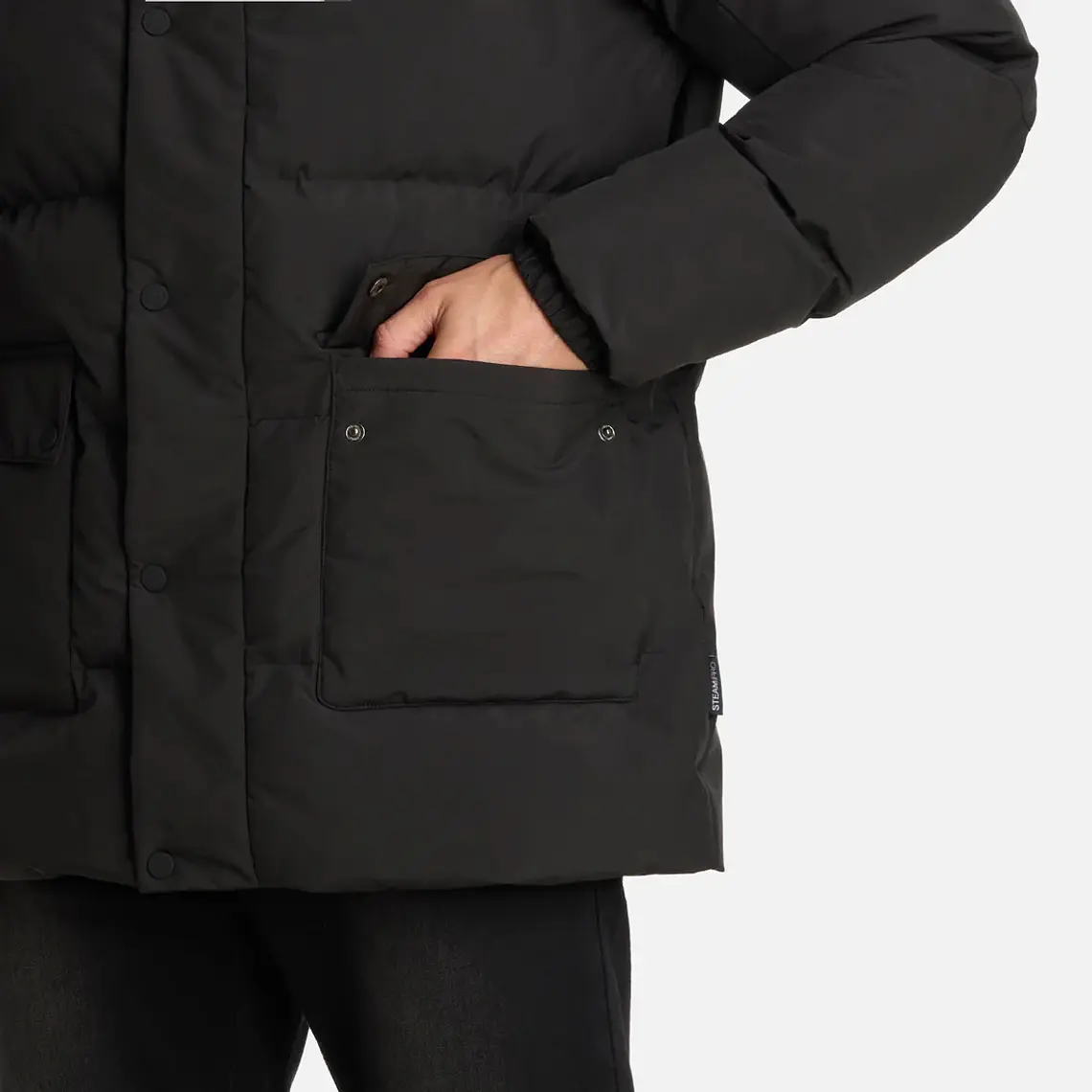 CHAQUETA LARGA LIPPI NEGRA 5