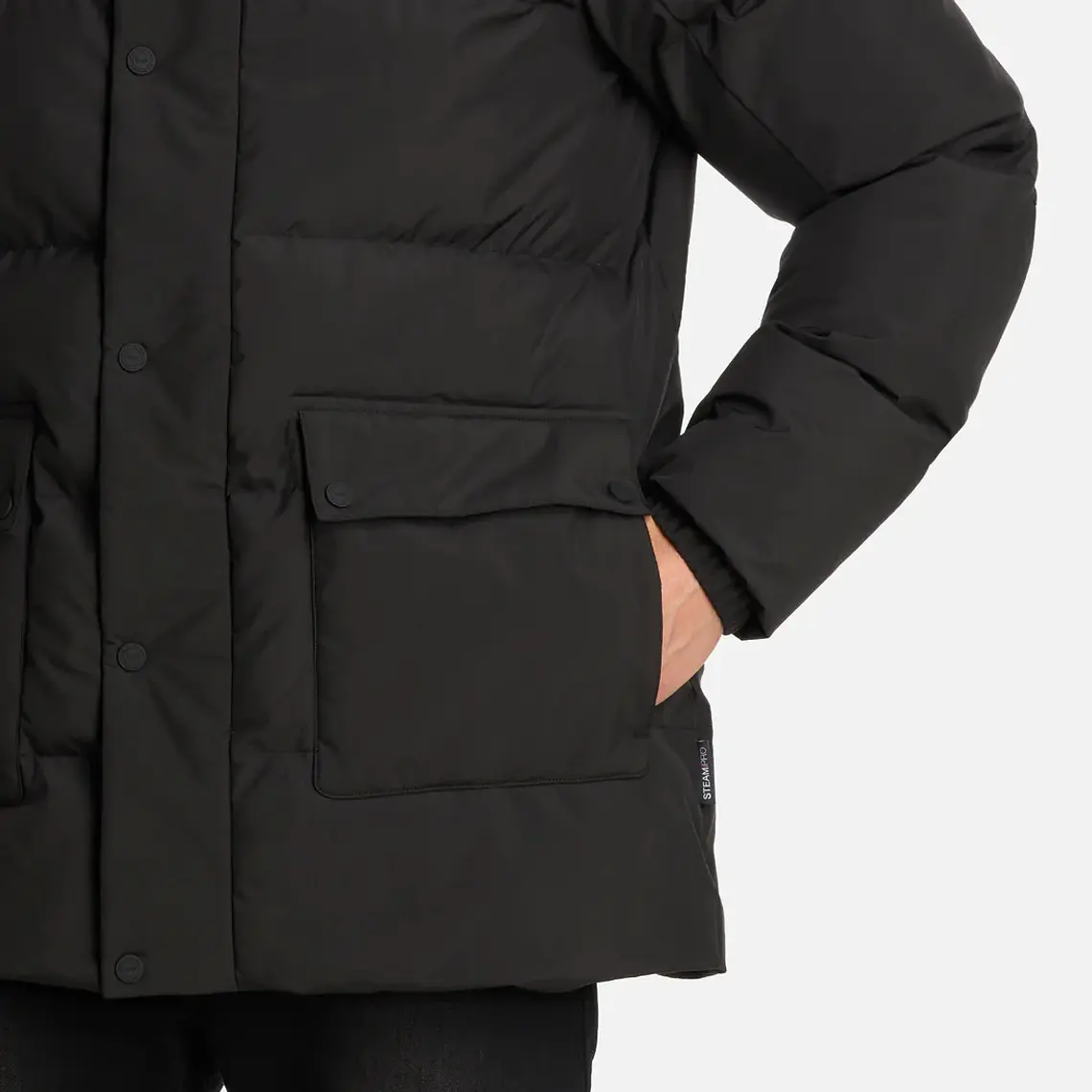 CHAQUETA LARGA LIPPI NEGRA 6