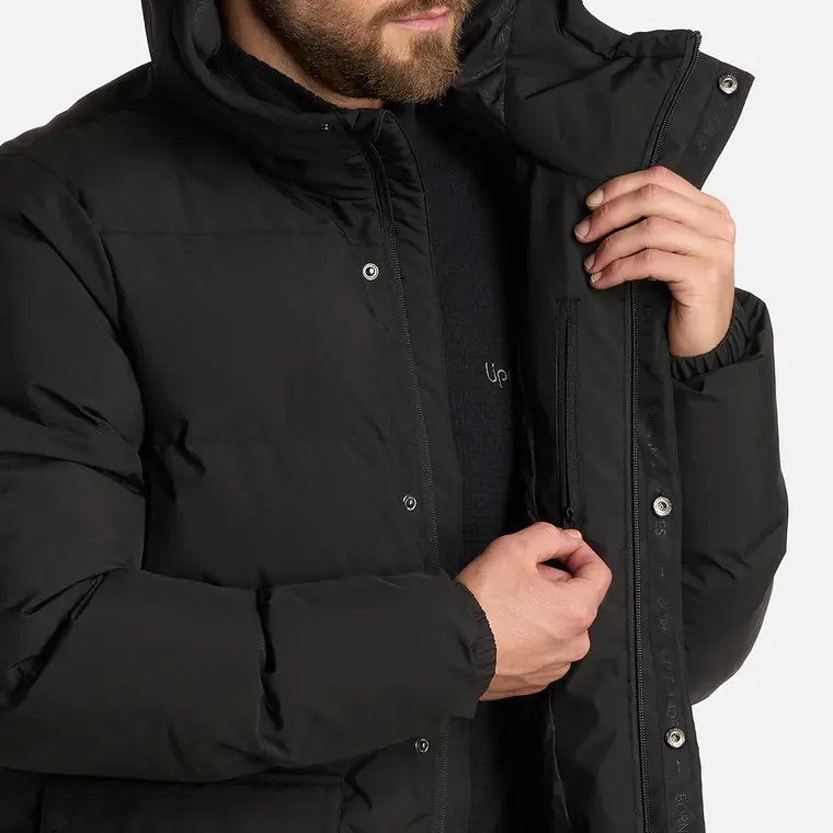 CHAQUETA LARGA LIPPI NEGRA 7