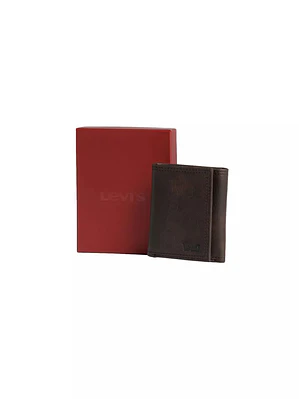 BILLETERA TRIFOLD LEVIS CAFE 