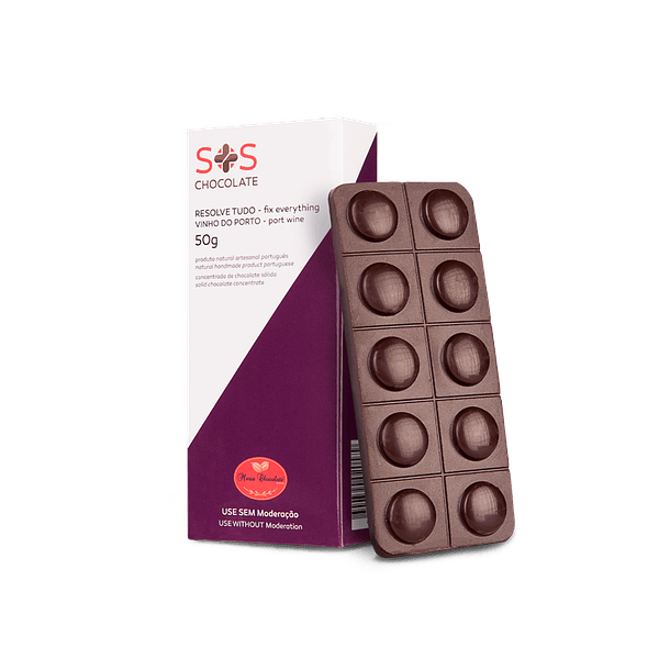 Chocolate Artesanal SOS Resolve Tudo - Sabor Vinho