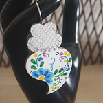 Handpainted earrings - Heart of Viana | Colorful