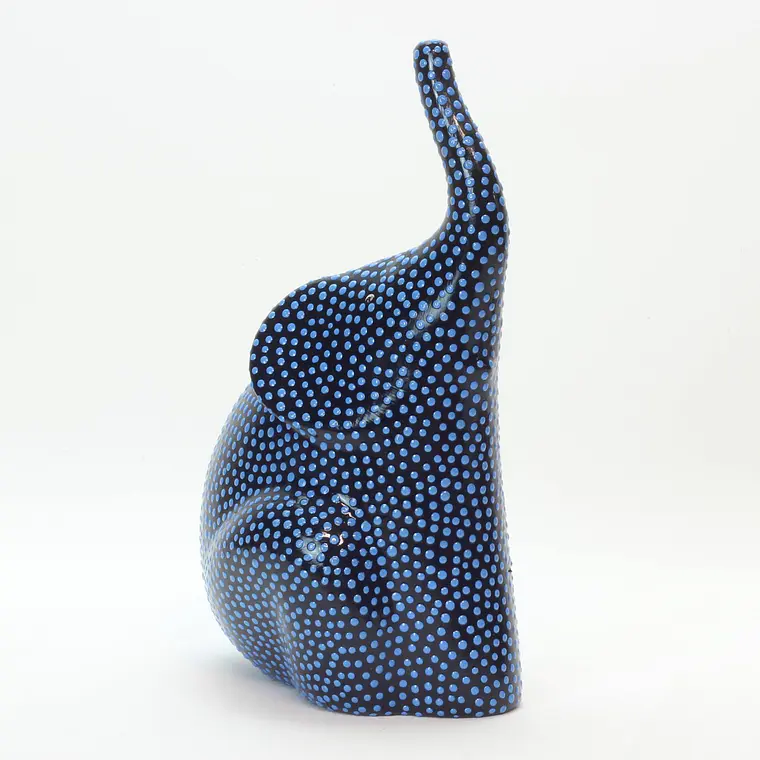 Elefante artesanal pintado a mano, 23 cm. 3