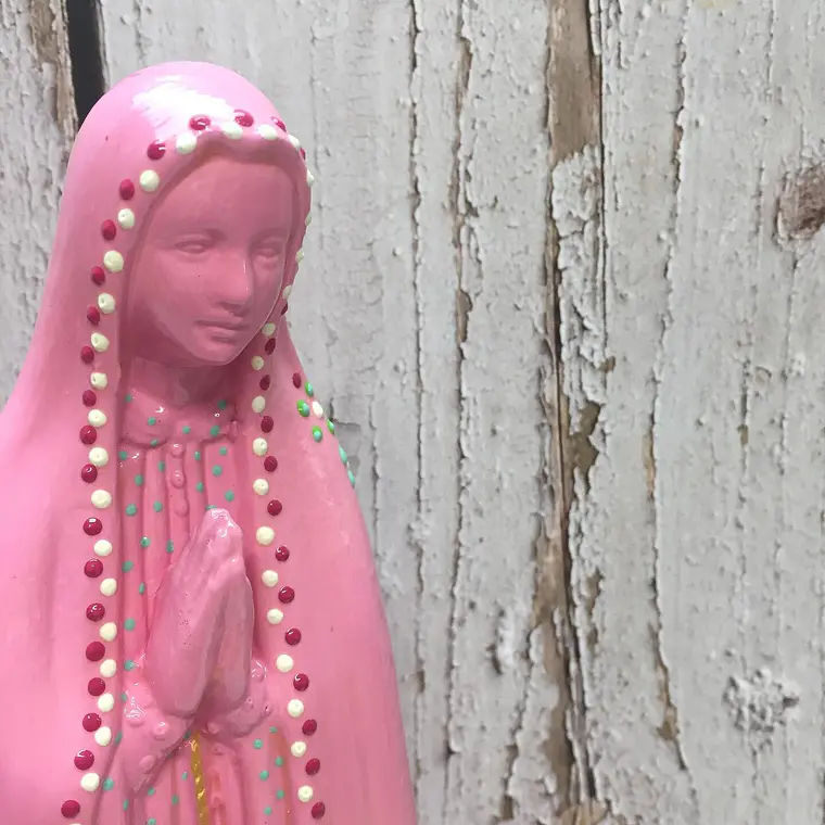 Nuestra Señora pintada a mano, 32 cm 3