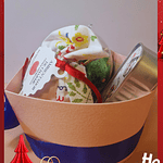 Heart box basket, air freshener and chocolate tin