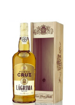 White Port Lágrima wine in wooden box