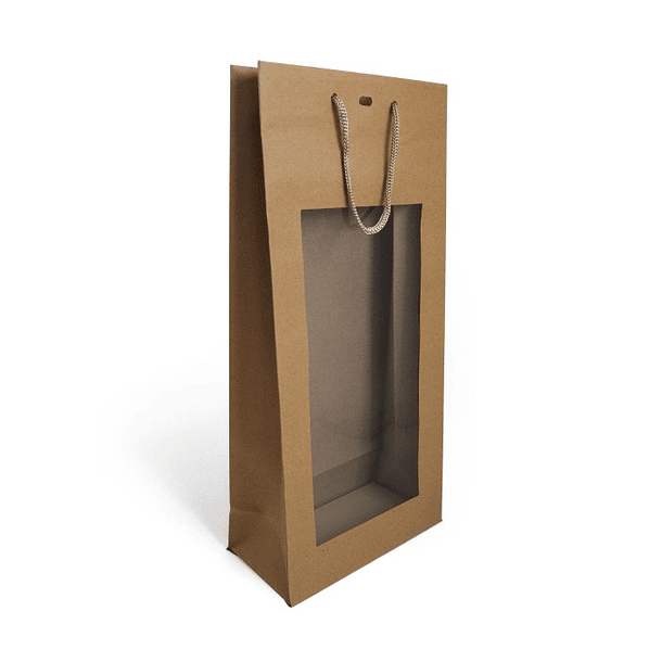 Bolsa de papel natural con ventana y divisor de PVC 1