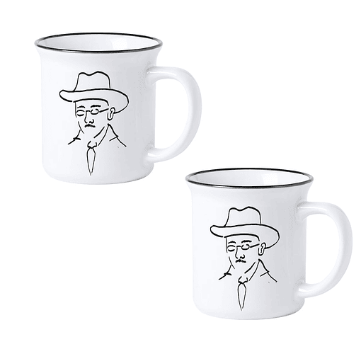 Fernando Pessoa vintage mug - Pack 2x