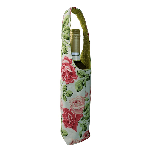 Fabric wine holder - Flowers