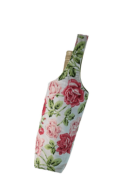 Porta-vinhos em tecido - Flores