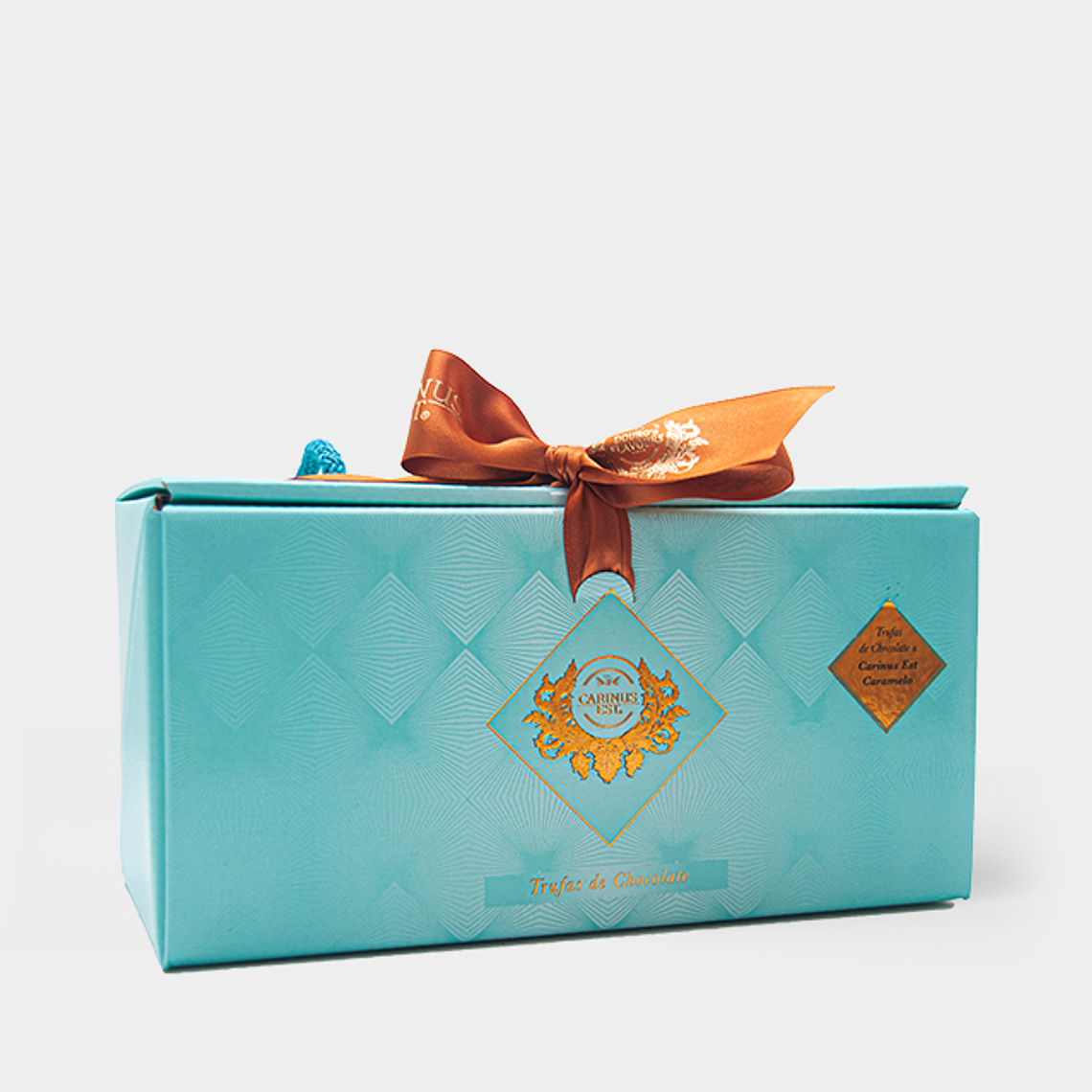 Dark chocolate truffles 20 units in a gift box with bow 3