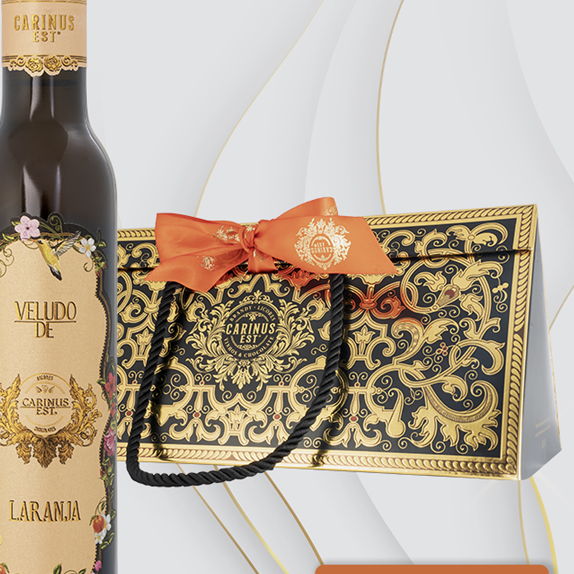 Licor de Naranja 200ml en caja regalo con lazo 1