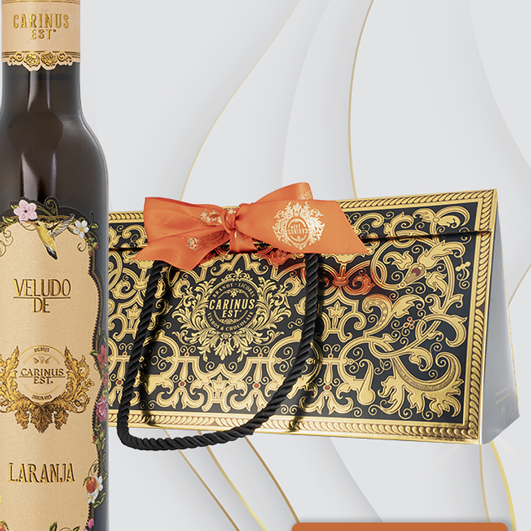 Licor de Naranja 200ml en caja regalo con lazo 1