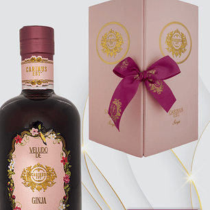 Liqueur de Cerise 500ML dans un coffret cadeau avec noeud