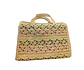 Sac en paille de seigle fait main avec des fils colorés - vignette 5