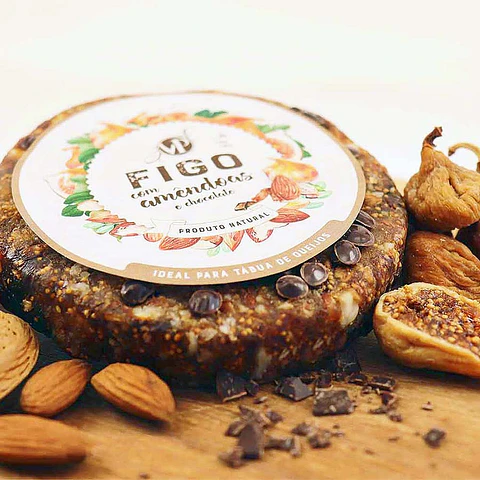 Queijo de Frutos Figo com Amêndoas e Chocolate