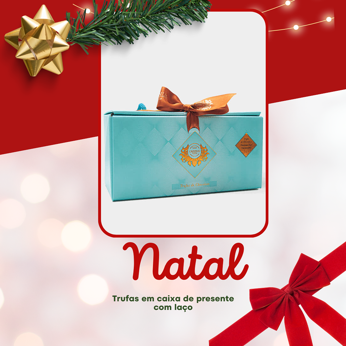 Dark chocolate truffles 20 units in a gift box with bow 1