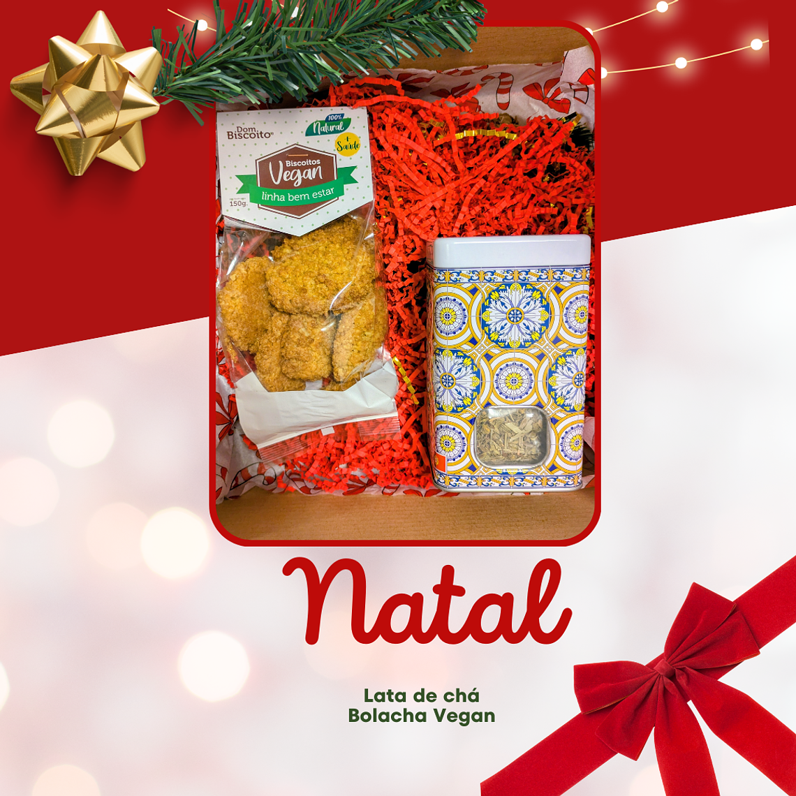 Cabaz Gourmet com Lata de Azulejos e Bolacha Vegan 1