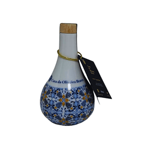 Bouteille d'huile d'olive en porcelaine faite à la main avec des motifs de carreaux portugais