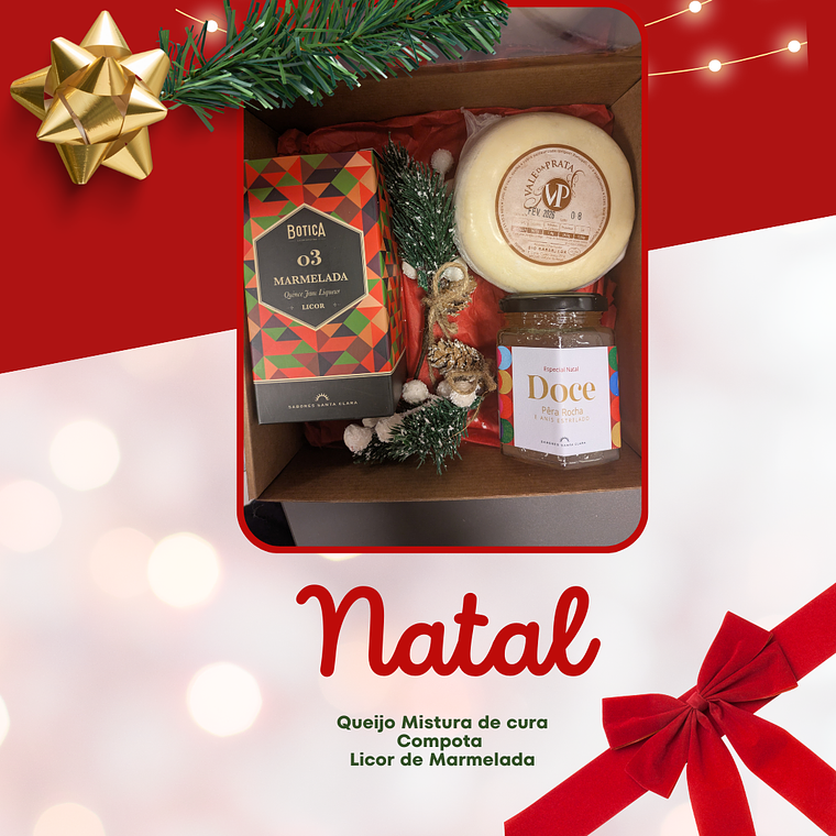 Caixa Presente Gourmet – Queijo de ovelha e vaca, Licor e Compota 1