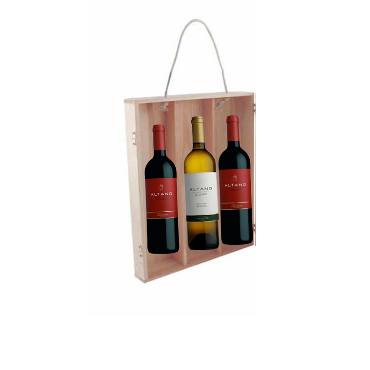 Pack Vinhos em caixa de madeira 2