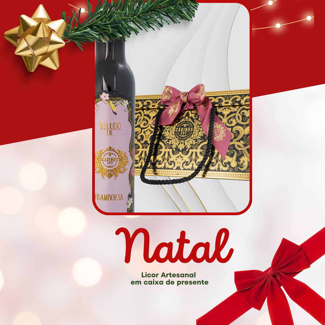 Licor artesanal em caixa de presente com laço - 200ml 11
