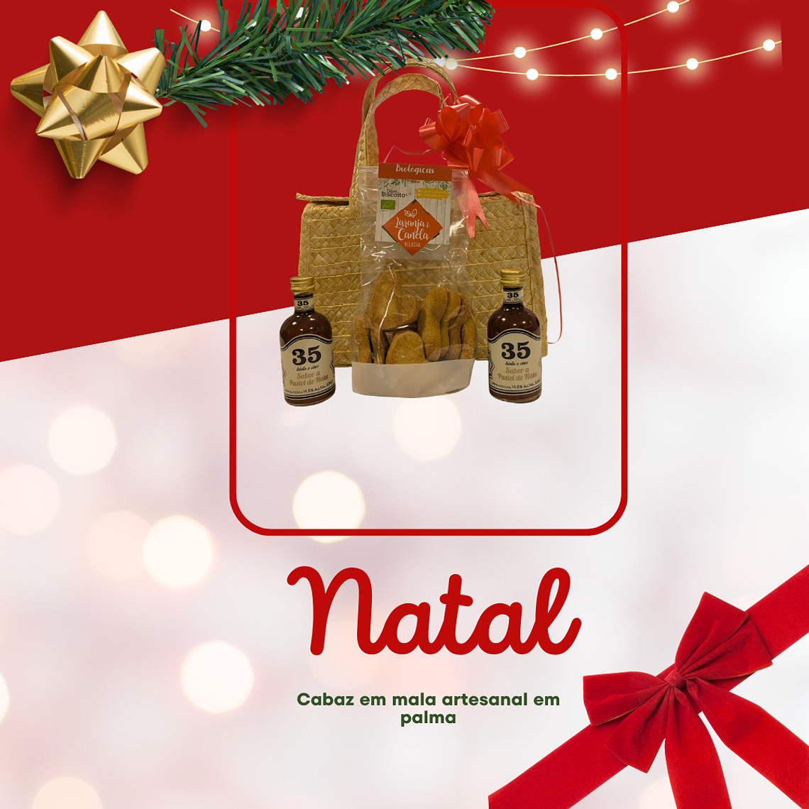 Handmade Palm Basket with Your Choice of Biscuit 1