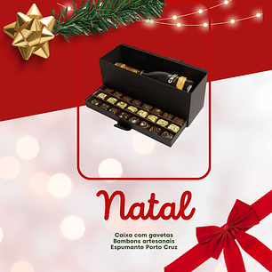 Cabaz vinho e chocolates artesanais