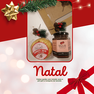 Cesta de mermelada de tomate y queso en embalaje con ventana