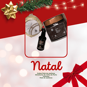 Cabaz Gourmet com Paté de Azeitona e Miniaturas de Vinho do Porto Velhotes