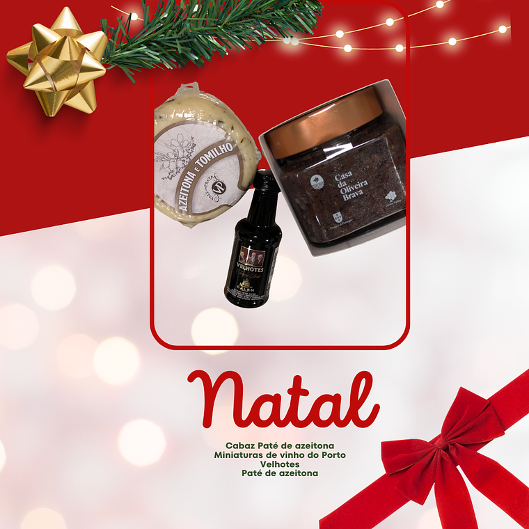 Cabaz Gourmet com Paté de Azeitona e Miniaturas de Vinho do Porto Velhotes 1