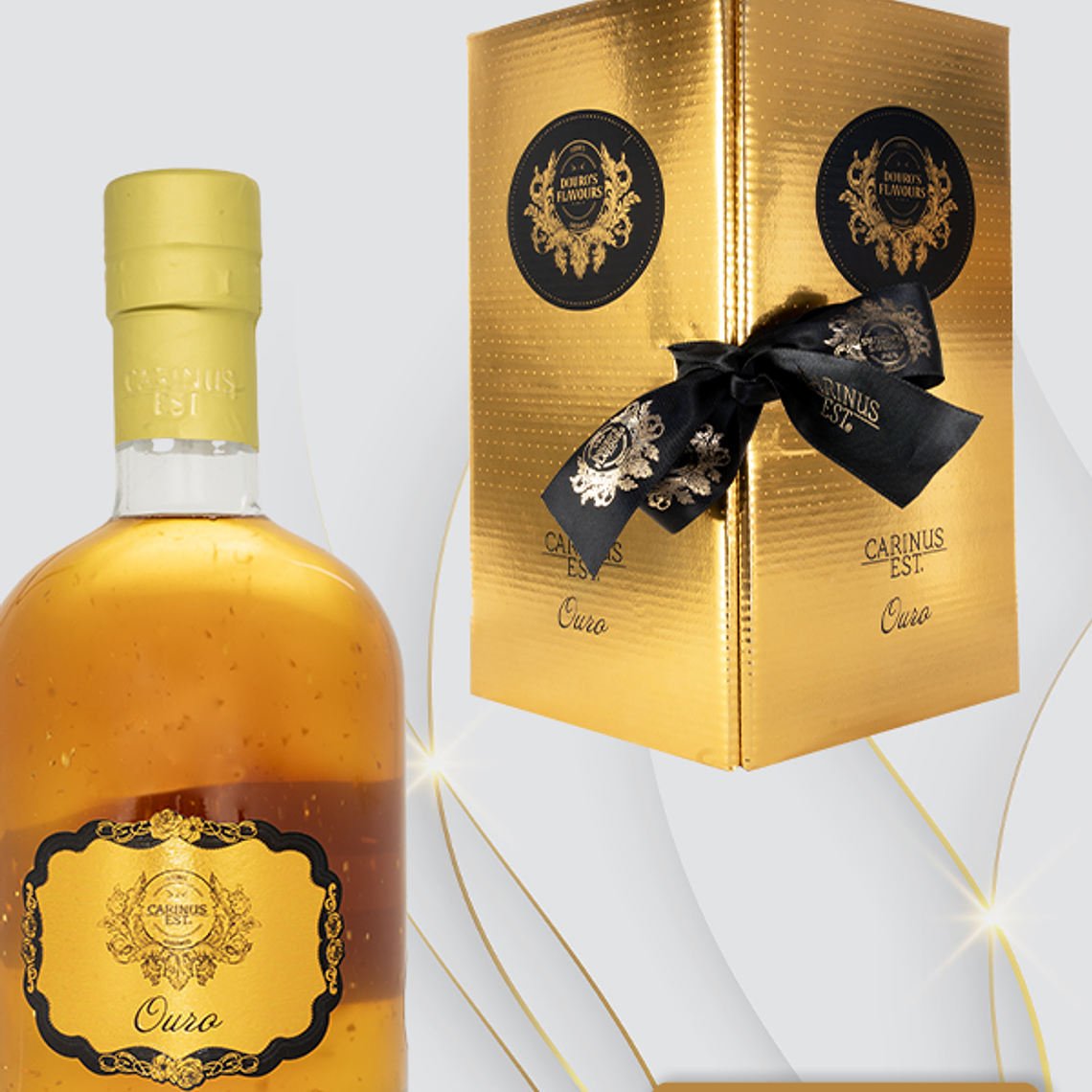 Special Christmas liqueur hamper with edible gold and chocolate cups 1