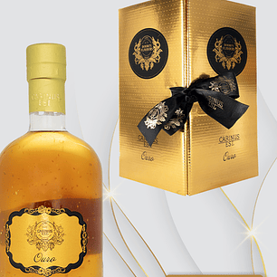 Special Christmas liqueur hamper with edible gold and chocolate cups