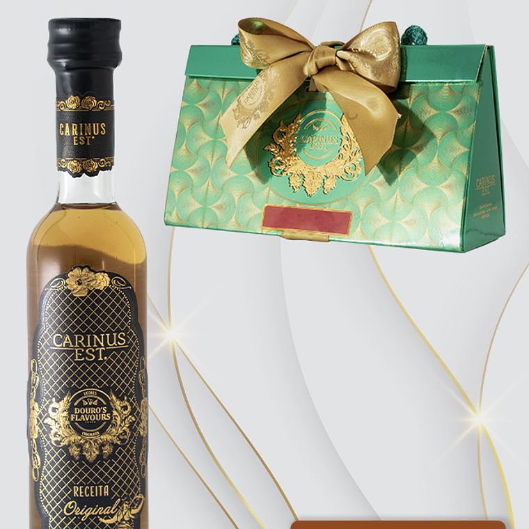 Liqueur de 50 ml dans un coffret cadeau avec un ruban. 7