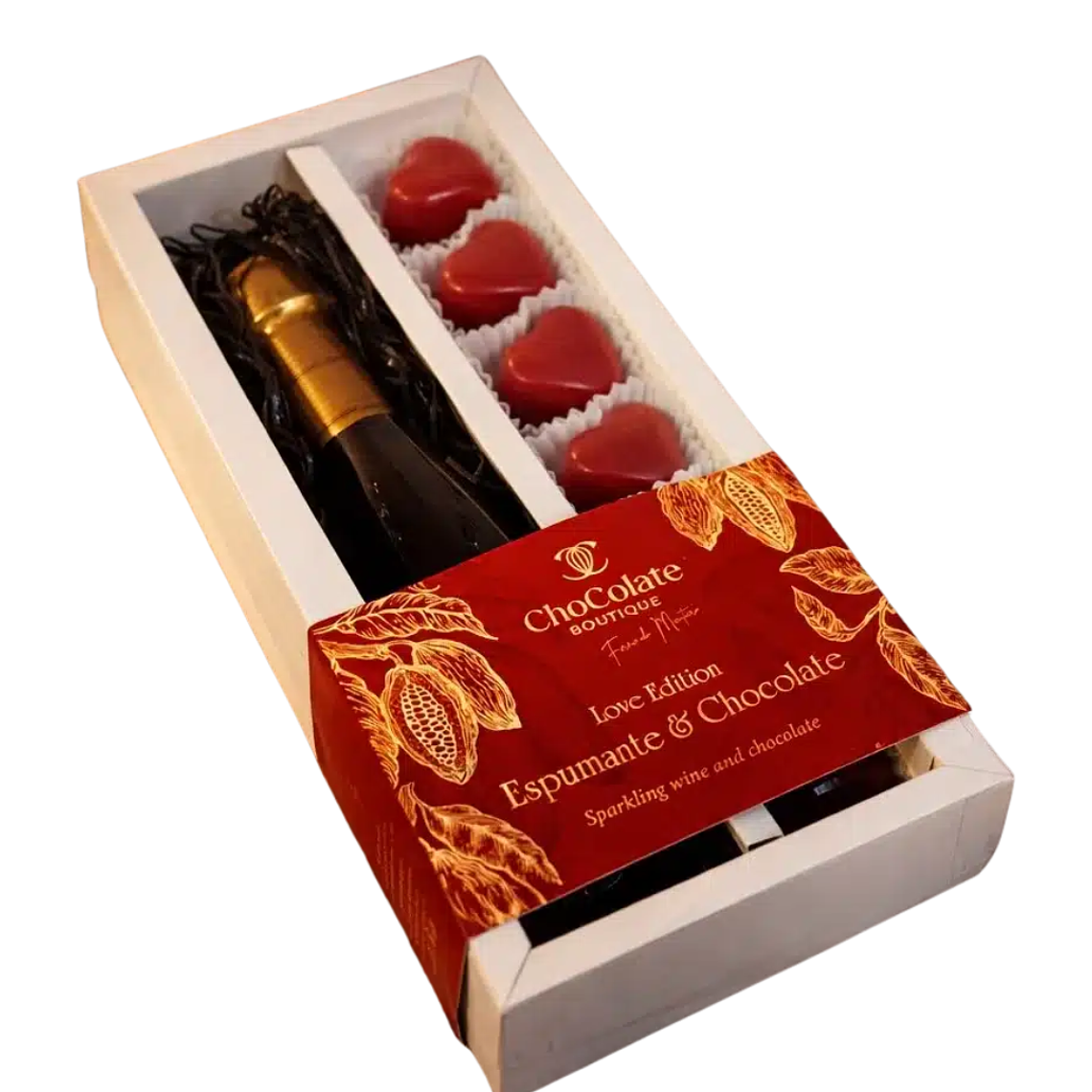 Brinde ao amor com a doçura perfeita  8 Corações Praliné + Espumante Doce 1