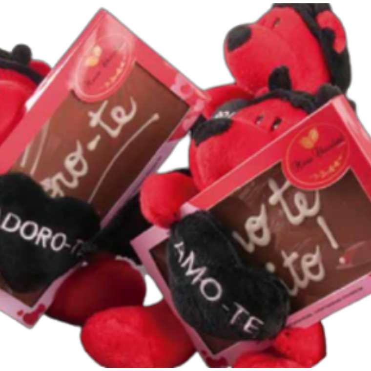Peluche com tablete de chocolate  2