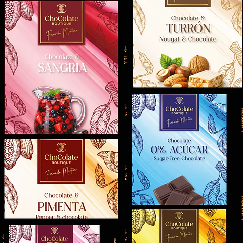 Barras de chocolate hechas a mano