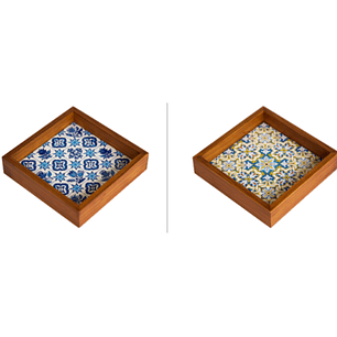 Solid Pine and Tile Tray – Tradition and Versatility