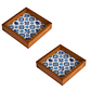 Solid Pine and Tile Tray – Tradition and Versatility - thumbnail 4