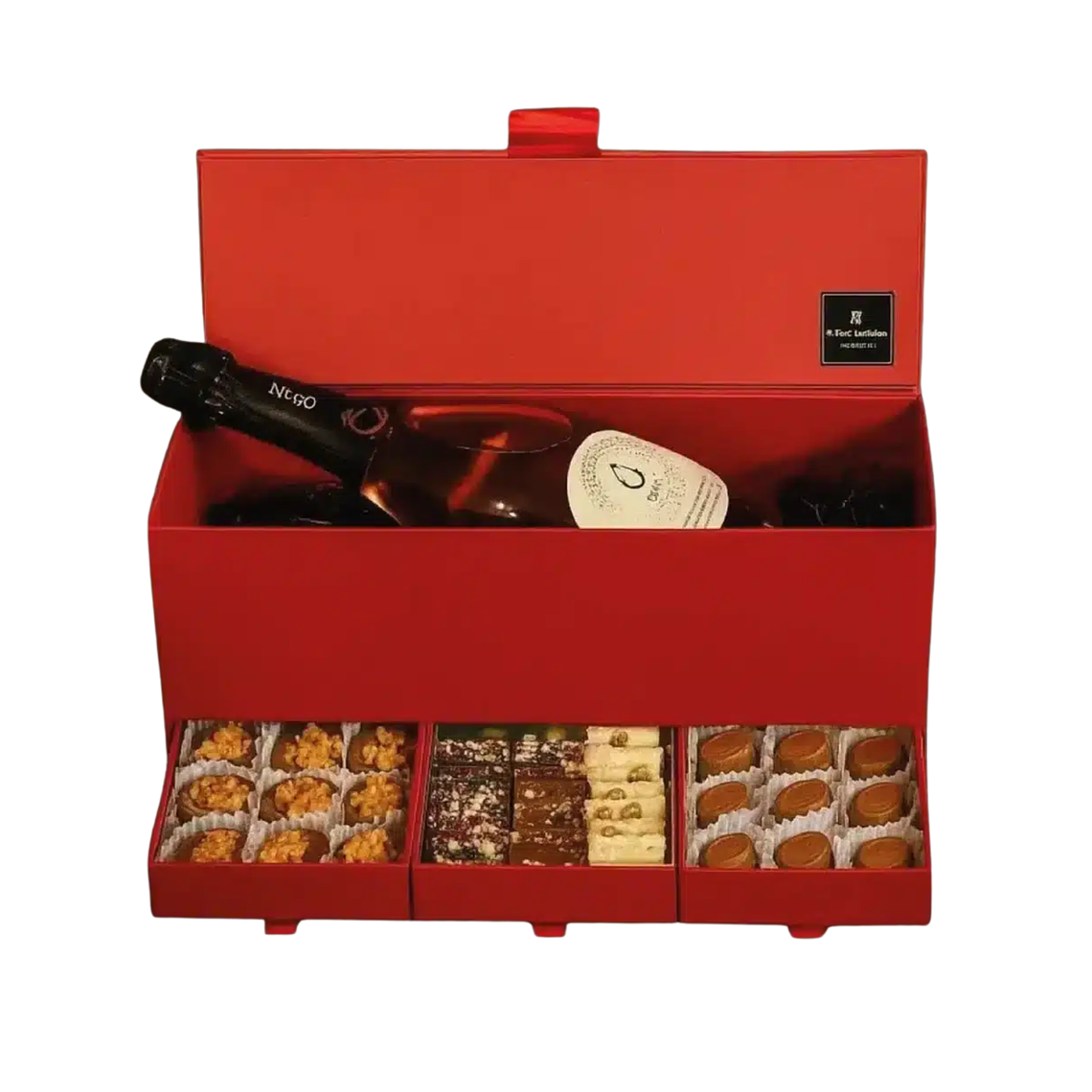 Boxes of Chocolates with Non-Alcoholic Sparkling Wine 1