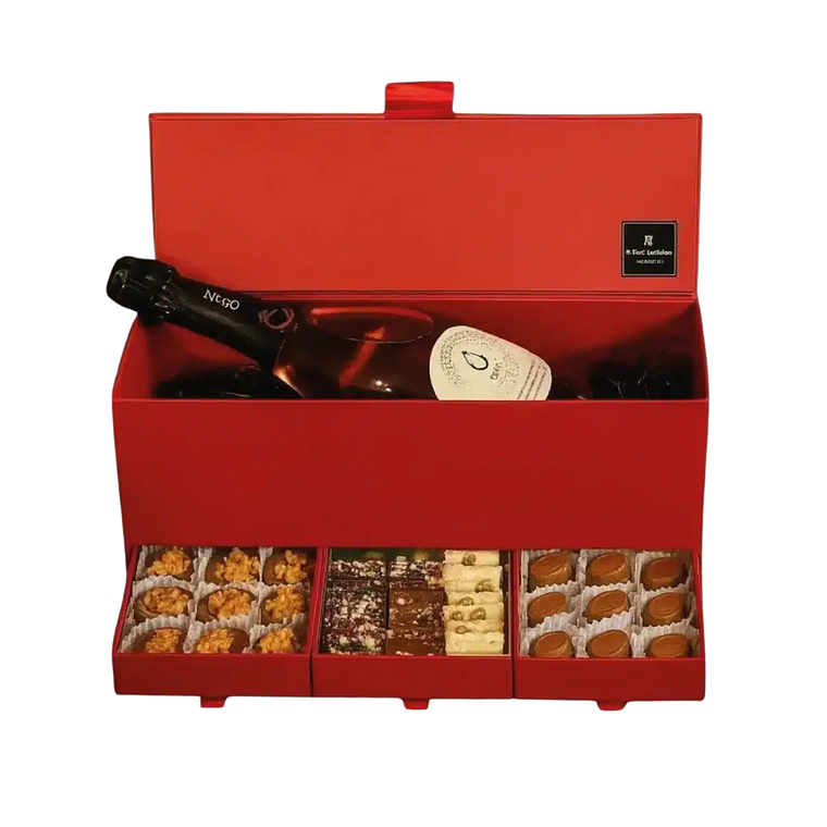 Boxes of Chocolates with Non-Alcoholic Sparkling Wine 1