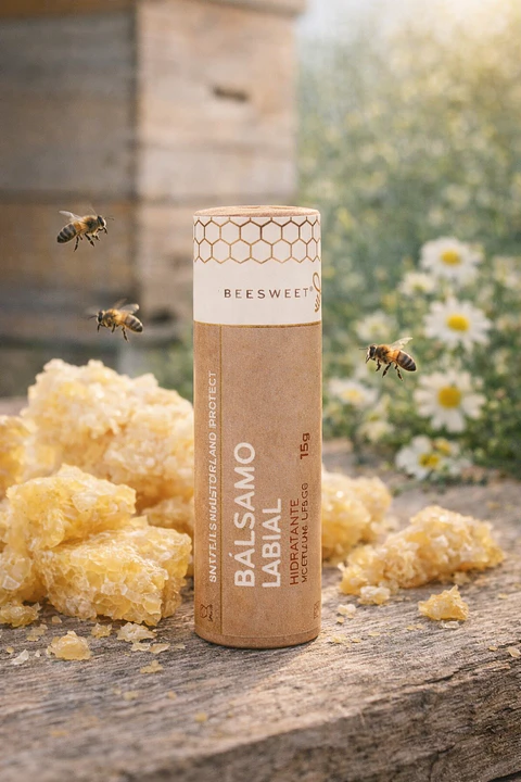 Baume à lèvres hydratant à la cire d'abeille biologique