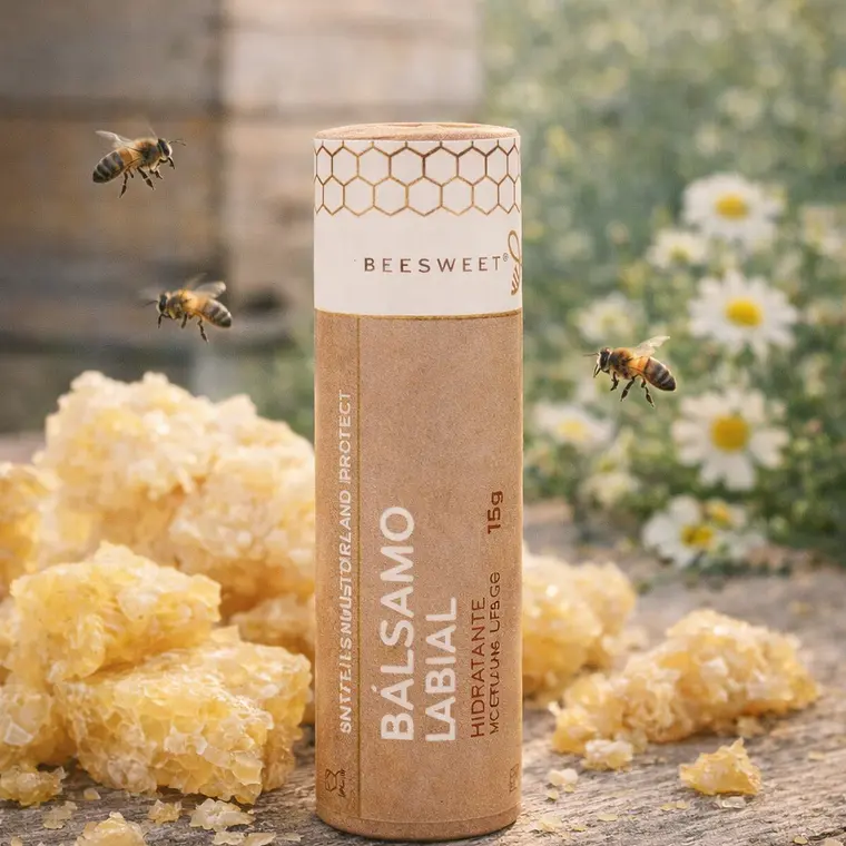 Moisturizing lip balm with organic beeswax 1