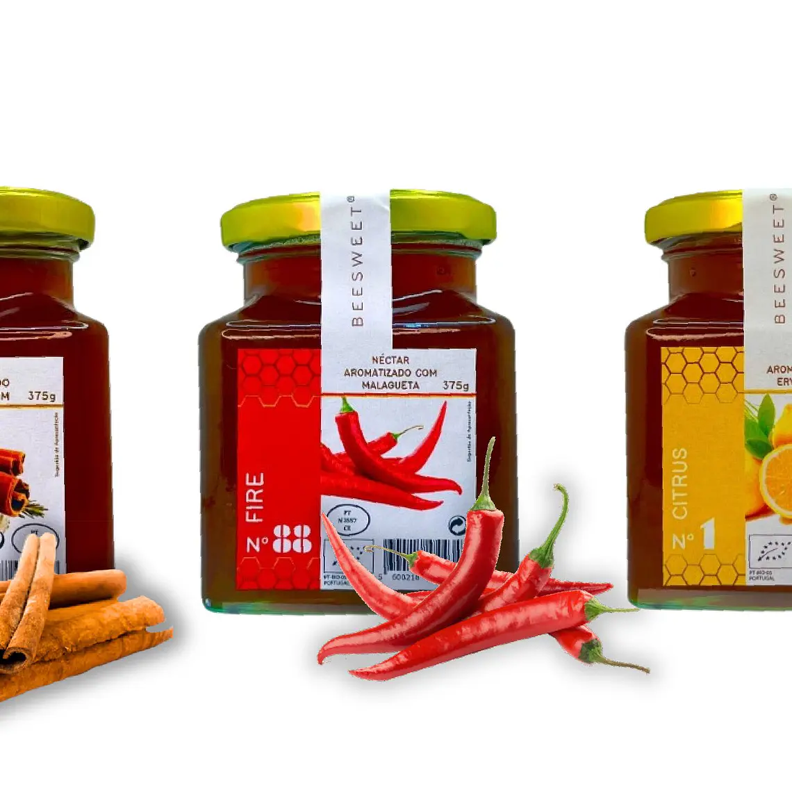 Minipack – Pack of Organic Flavored Nectar (Cinnamon, Spicy and Lemon) 1