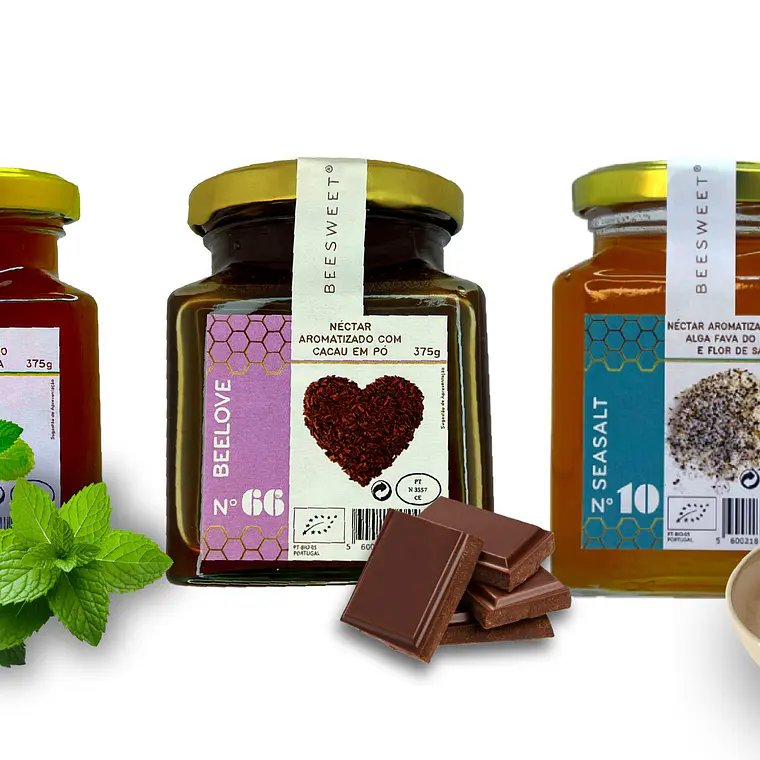 Mini-pack de nectar aromatisé bio (menthe, chocolat et fleur de sel) 1