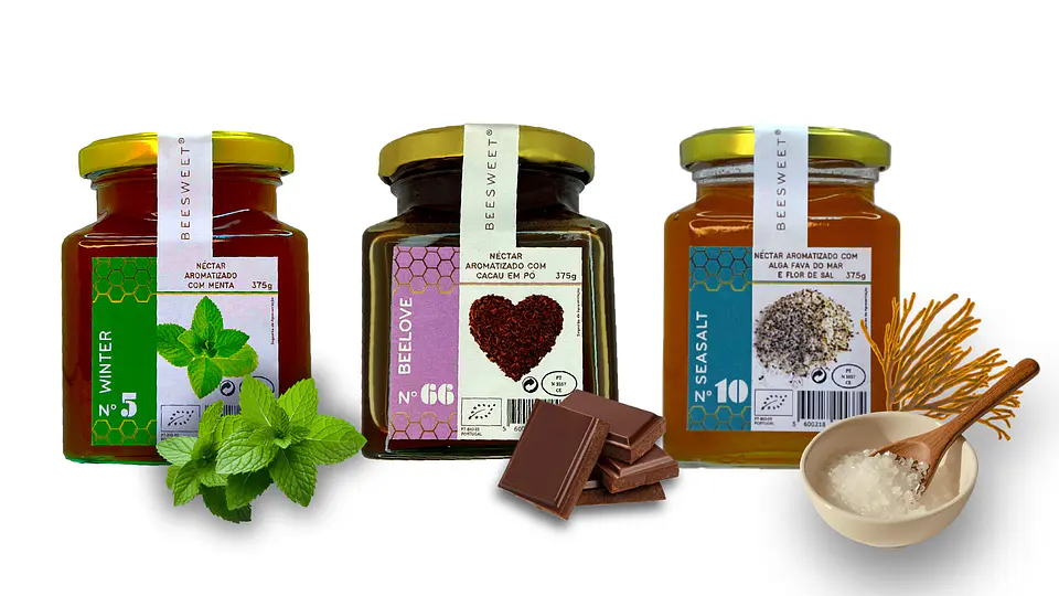 Minipack Néctar Aromatizado BIO (Menta, Chocolate e Flor de sal) 2