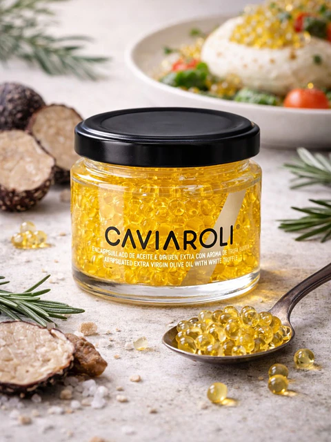 Olive Oil Caviar with White Truffle