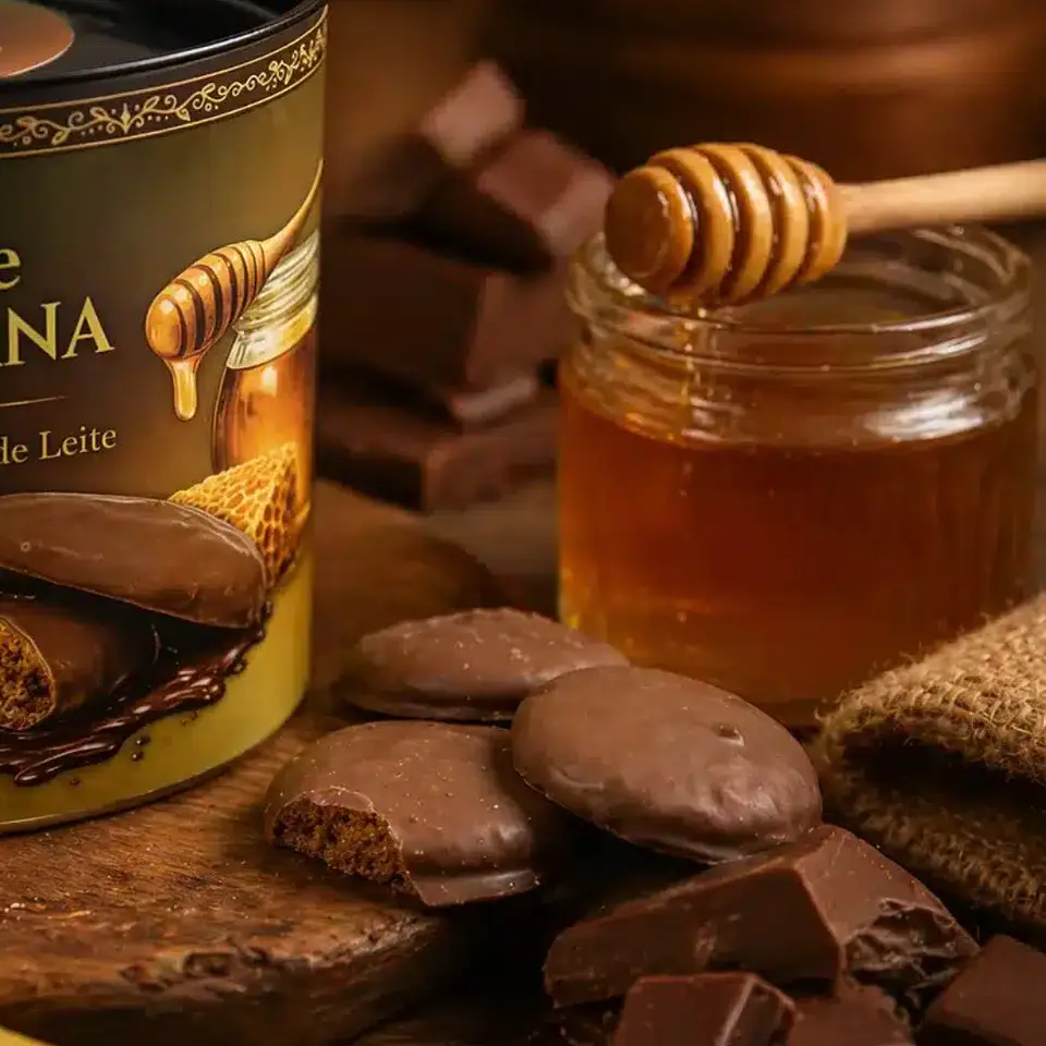 Pan de maíz con miel de caña de azúcar y chocolate de la isla de Madeira 1