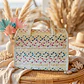 Bolso de paja de centeno hecho a mano con hilos de colores - Miniatura 1