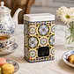 Tin can with tea, Portuguese tiles - thumbnail 1